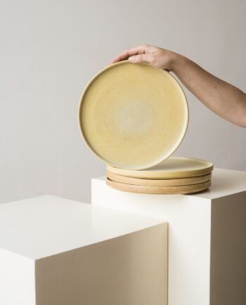 Set de 4 Platos Planos Con Borde 26 Ø