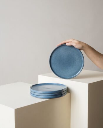 Set de 4 Platos Planos Con Borde 21 Ø